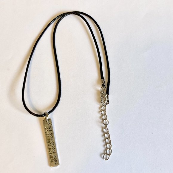 Once You Choose Hope Anything's Possible Necklace Inspirational Message 18" - Picture 4 of 6